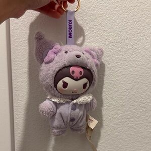 Sanrio Kuromi Plush Keychain - Purple and Pink